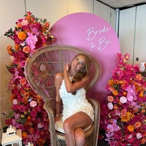 White flower Bridal Dress (oh Polly)